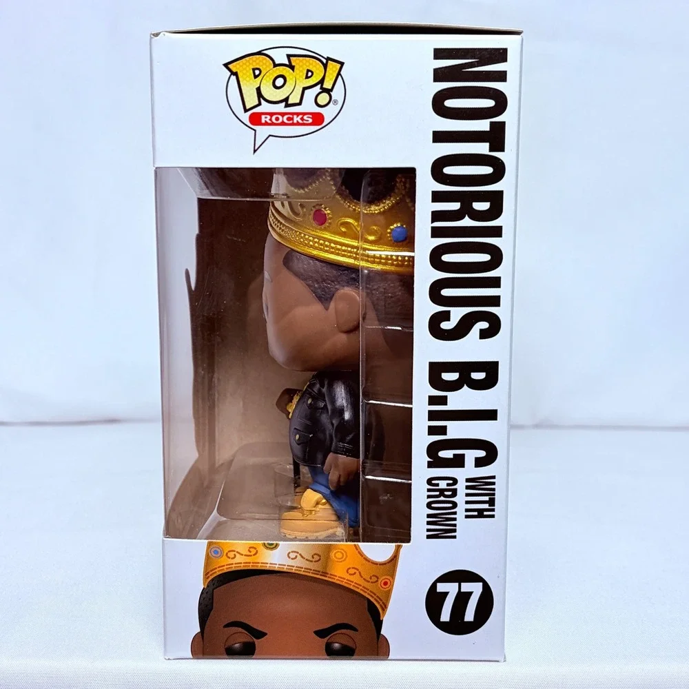 Funko Pop Rocks Notorious B.I.G.‎ with Crown 77 Biggie Smalls Vinyl Figure OS